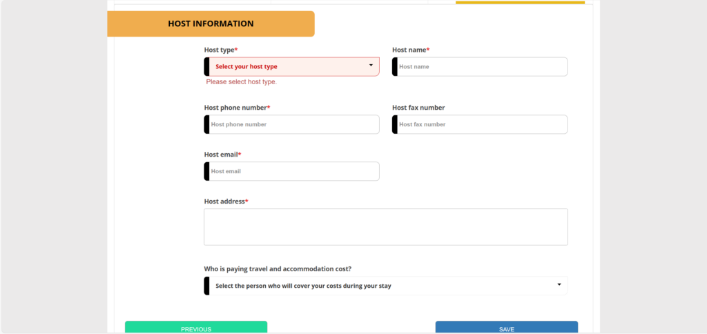 ビザ　取得方法　滞在先情報